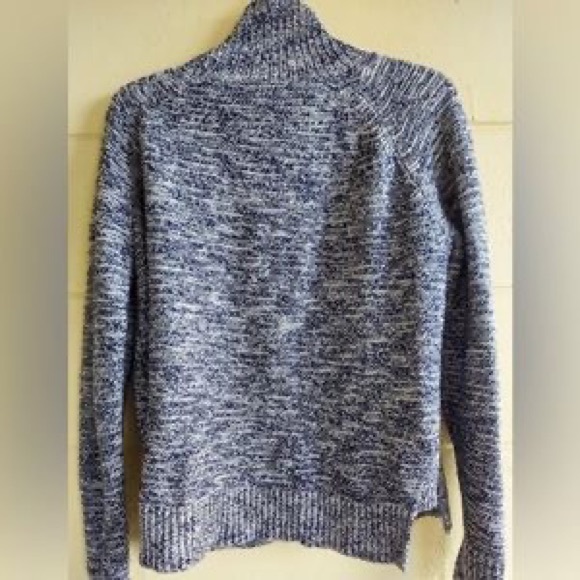 Madewell Sweater - Blue Marled Mock
Neck Pullover, sz xs - Picture 3 of 9